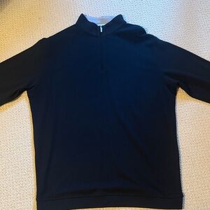Peter Millar Men's Black Quarter-Zip Sweater